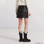 High Waist PU Leather Cool Skirt