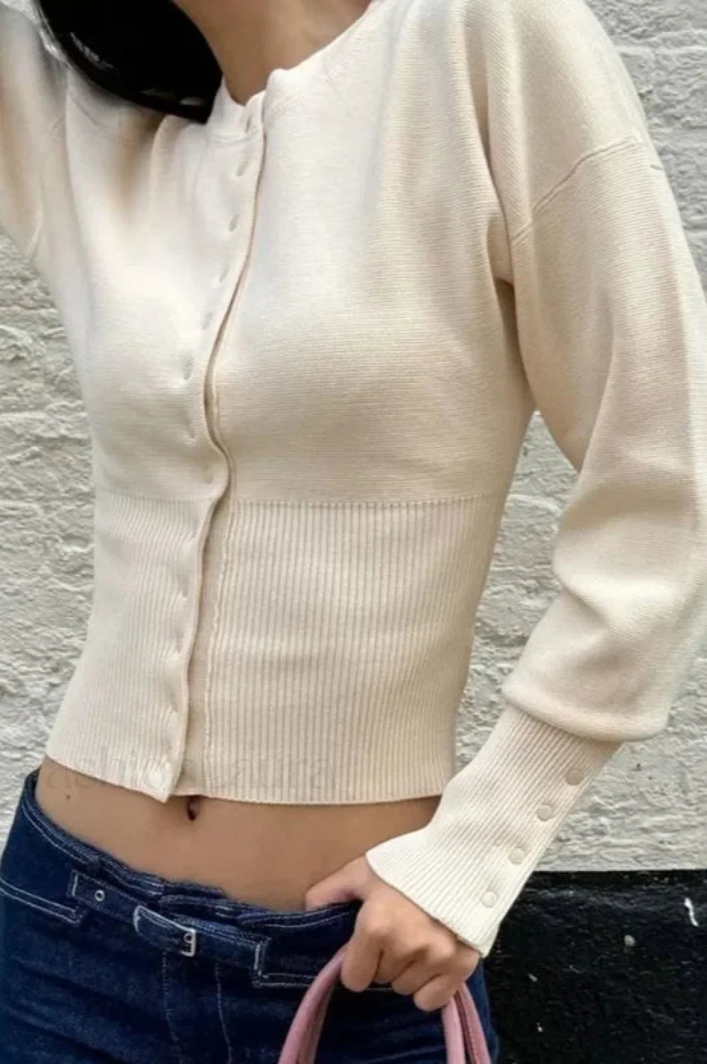 High Waist Slim Fit Cardigan