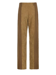 High Waist Y2K Corduroy Loose Pants Khaki / S Pants