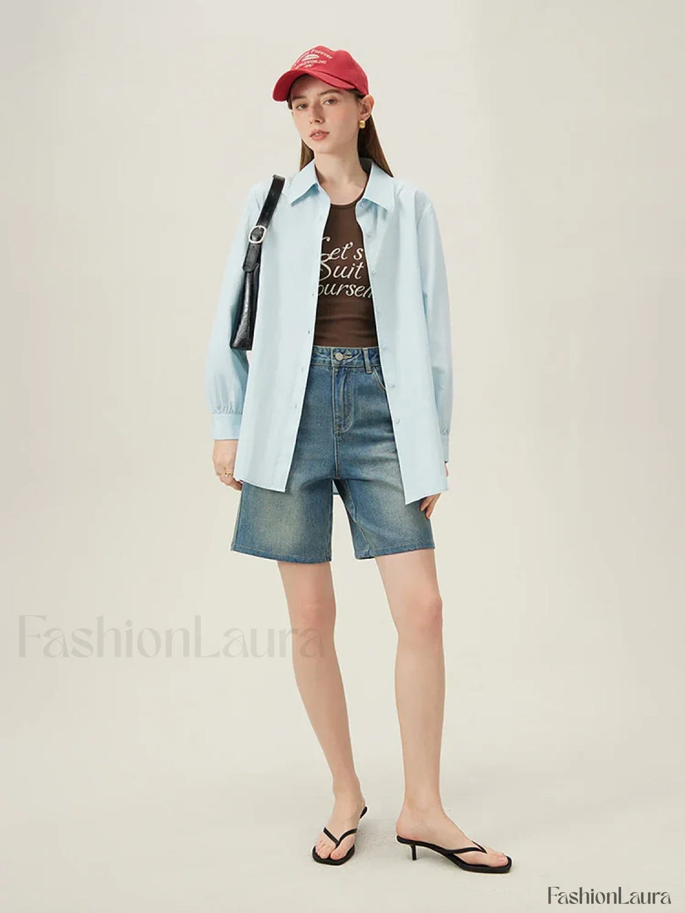High Waisted Denim Vintage Washed Short