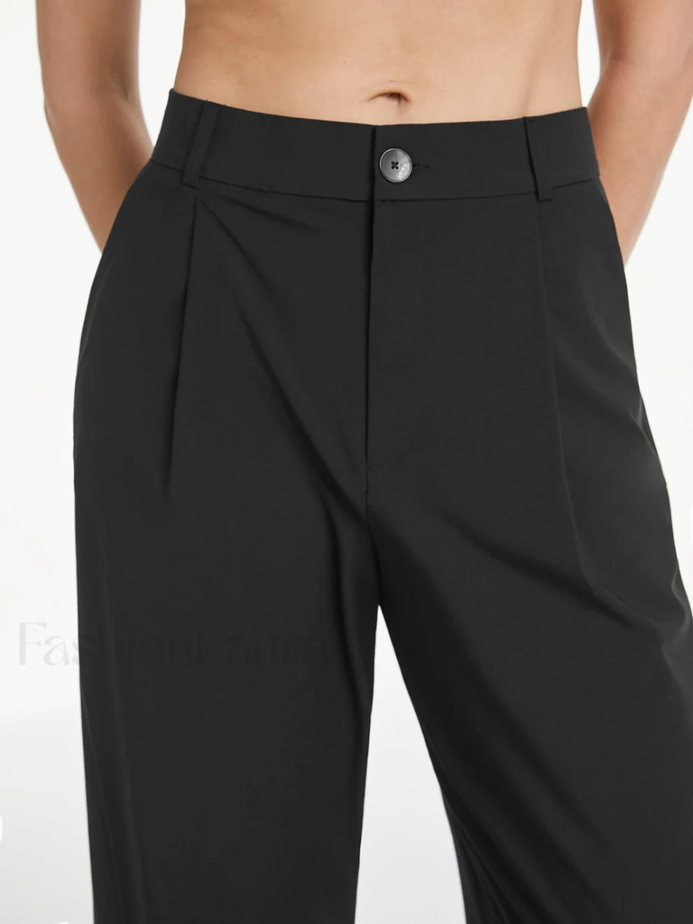 High Waisted Relaxed Trendy Straight Leg Dress Pants Pants