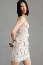 Hilma Structured Stylish Floral Mini Dress