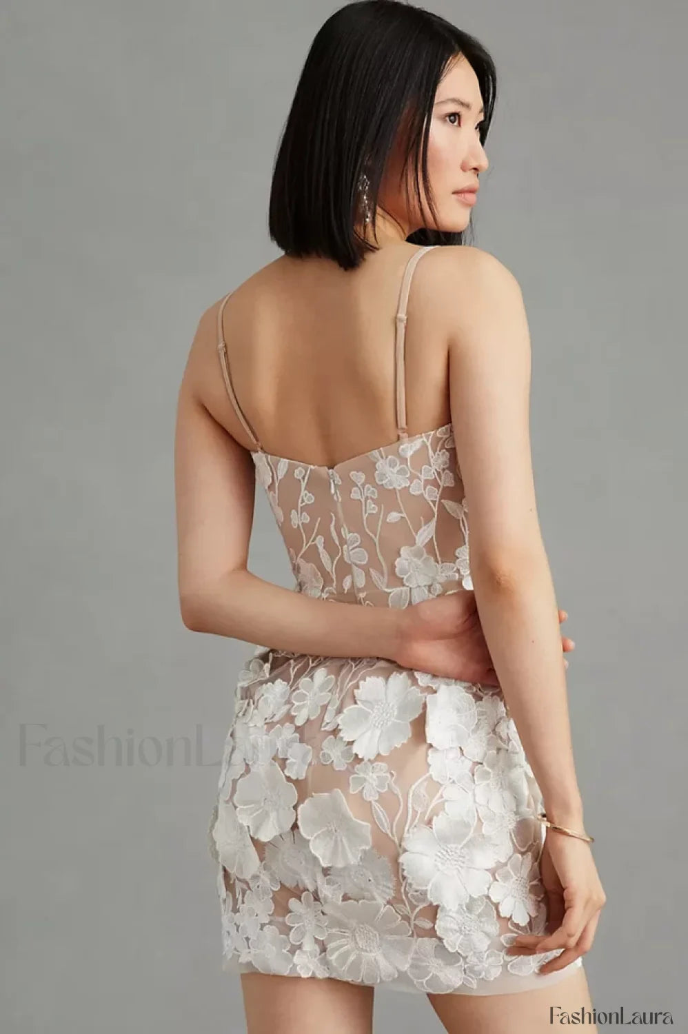 Hilma Structured Stylish Floral Mini Dress