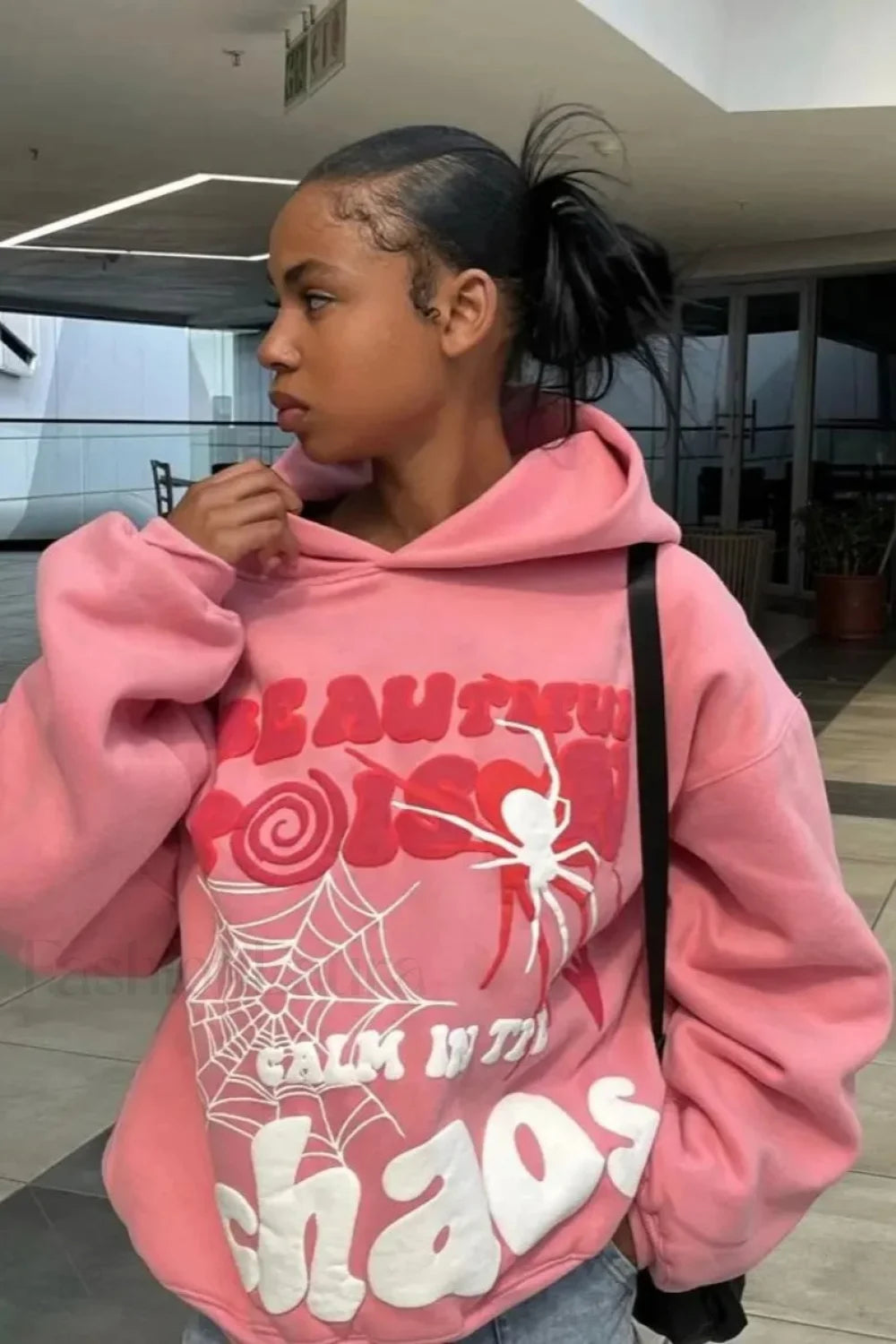 Hip Hop Letter Print Oversized Hoodie
