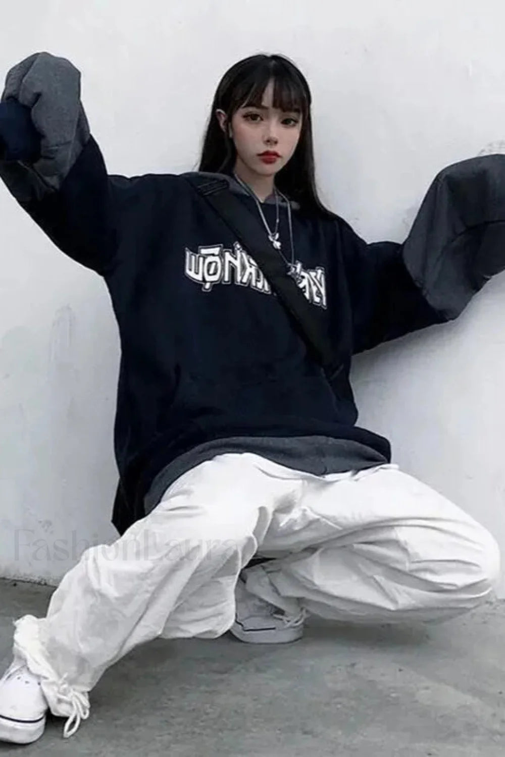 Hip Hop Punk Splicing Hooded Hoodie