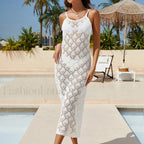 Holiday Backless Knit Beach Cover Up