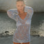 Holiday Tie Back Swimsuit Cover Up Light Blue / S