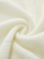 Hollow Draped Snug Knit Top Knit Tops