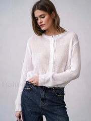 Hollow Knit See Through Cardigan