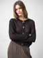 Hollow Knit See Through Cardigan Black / S