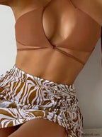 Hollow Lace Up Three Piece Set