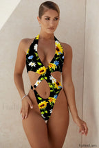 Hollow Out Backless Zipper One Piece color 7 / S