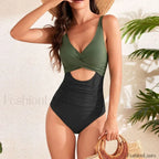 Hollow Out Solid Fashion One Piece Color 15 / S