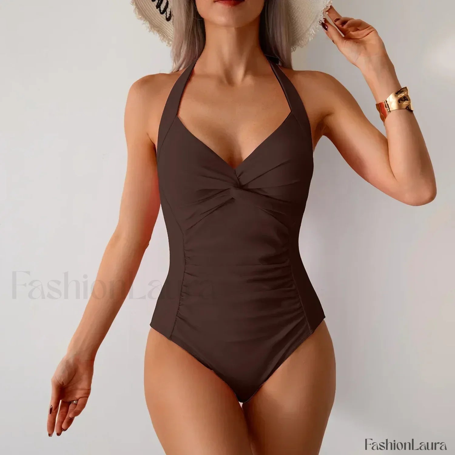 Hollow Out Solid Fashion One Piece Color 6 / S