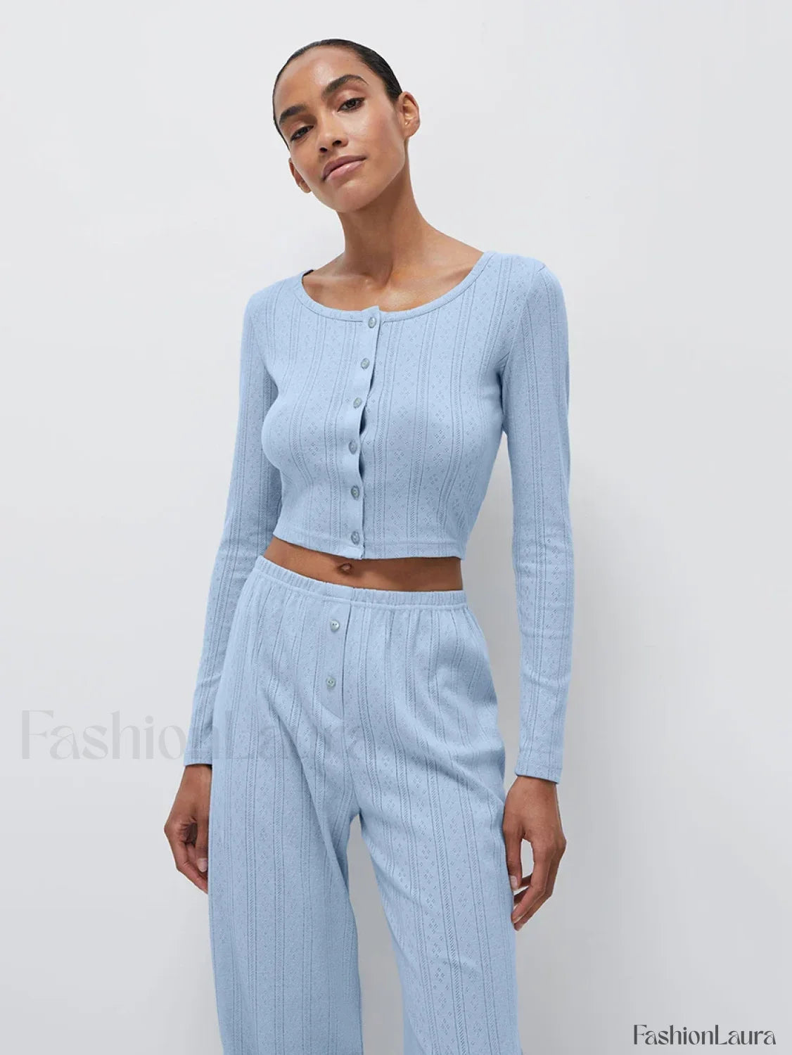 Home Clothes V Neck Sleeveless Shorts Two Piece Set Blue / S