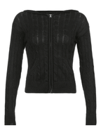 Hooded Cable Knit Cardigan Sweaters