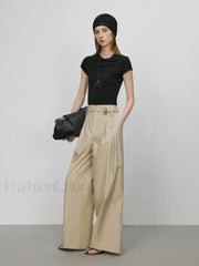 Ice Feel Slim Black Short Sleeve T Shirt