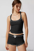 Idalia Corset Top Charming + Shorts Set XS / Black