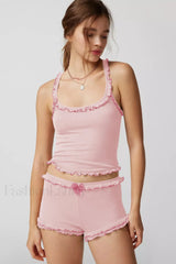 Idalia Corset Top Charming + Shorts Set XS / Blush