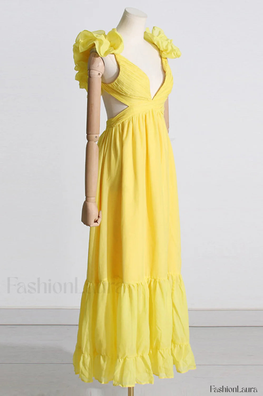 Indy Elegant Chiffon Dress L / Pink