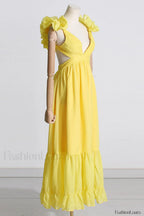 Indy Elegant Chiffon Dress L / Pink