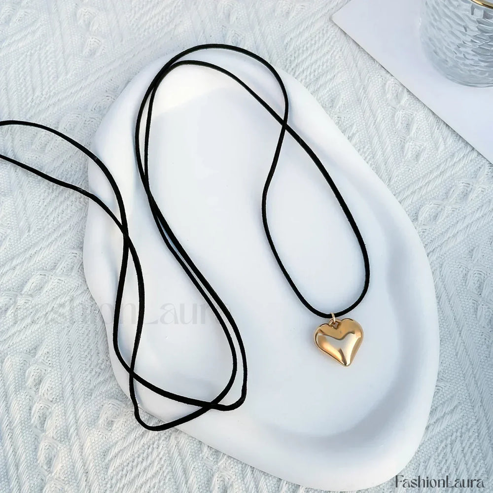 Ingemark Elegant Love Heart Collares Knotted Bowknot Y2K Necklace