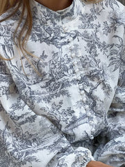 Ink Painting Print Tie Modern Up A Line Short Dress Dresses