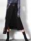 Irregular Package Graceful Belted Midi Skirt Black / XS Skirts