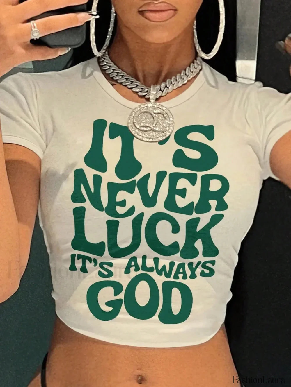 It’s Never Luck Breathable Snugged T Shirt White / S