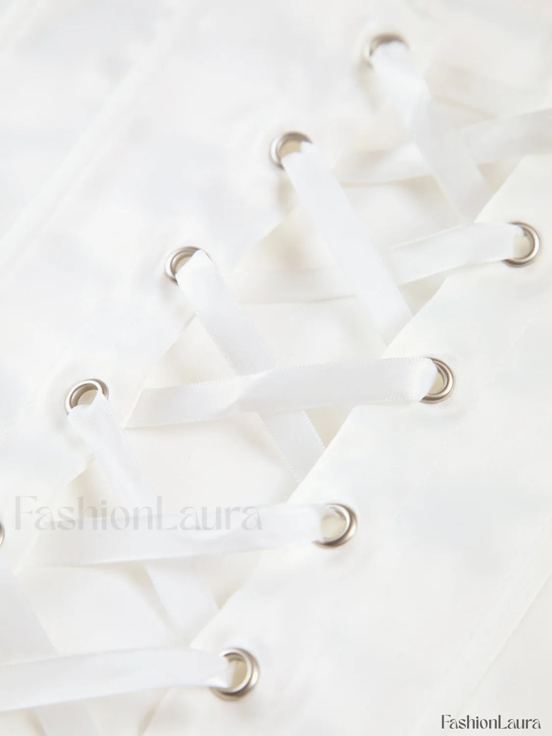 Ivory Glow Tied Crop Corset Top Corset