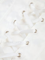 Ivory Glow Tied Crop Corset Top Corset
