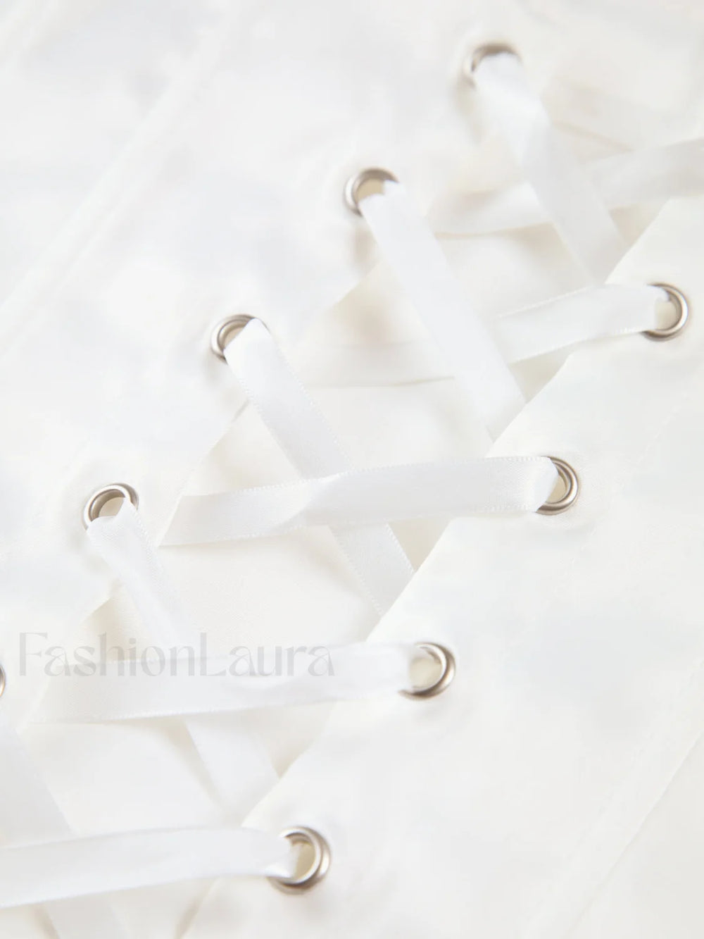 Ivory Glow Tied Crop Corset Top Corset