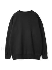 Jacquard Black Pullover Sweater Sweaters