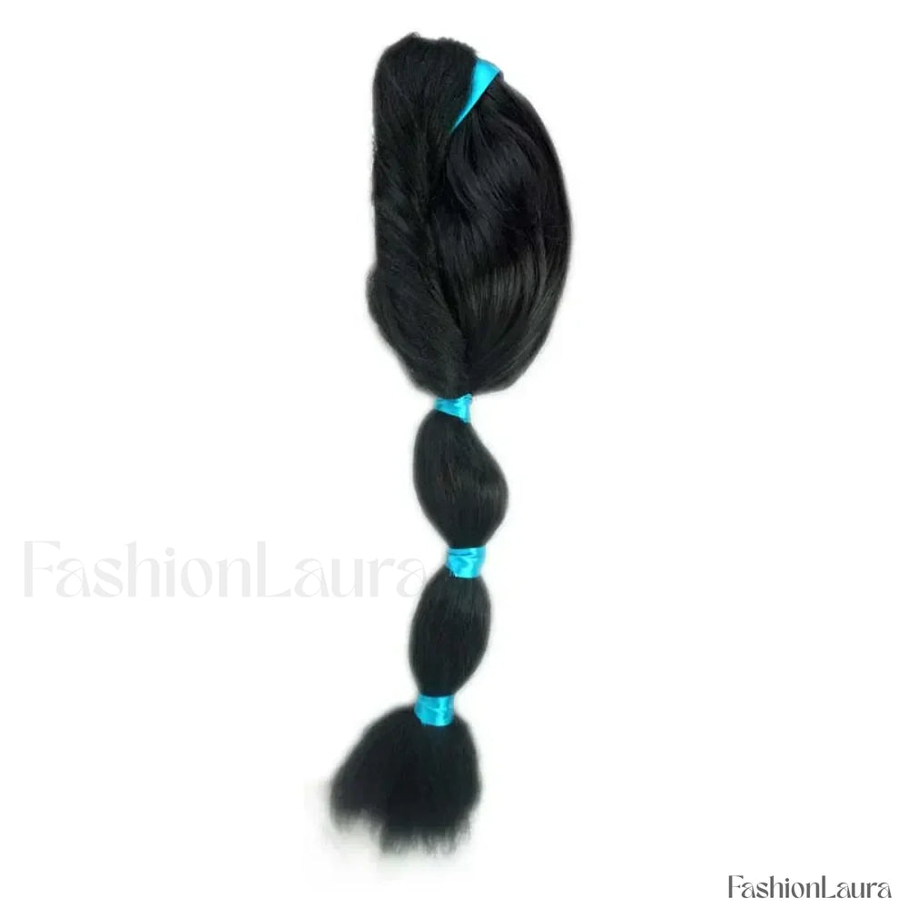 Jasmine Kid Magic Lamp Baby Girl Princess Aladdin Gown Prom Birthday Carnival Costume 2T (Tag 100) / Jasmine Wig