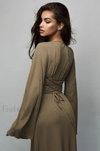 Jaye Long Stylish Sleeve Maxi Dress