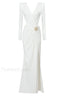 Jersey Elegant Long Dress S / White