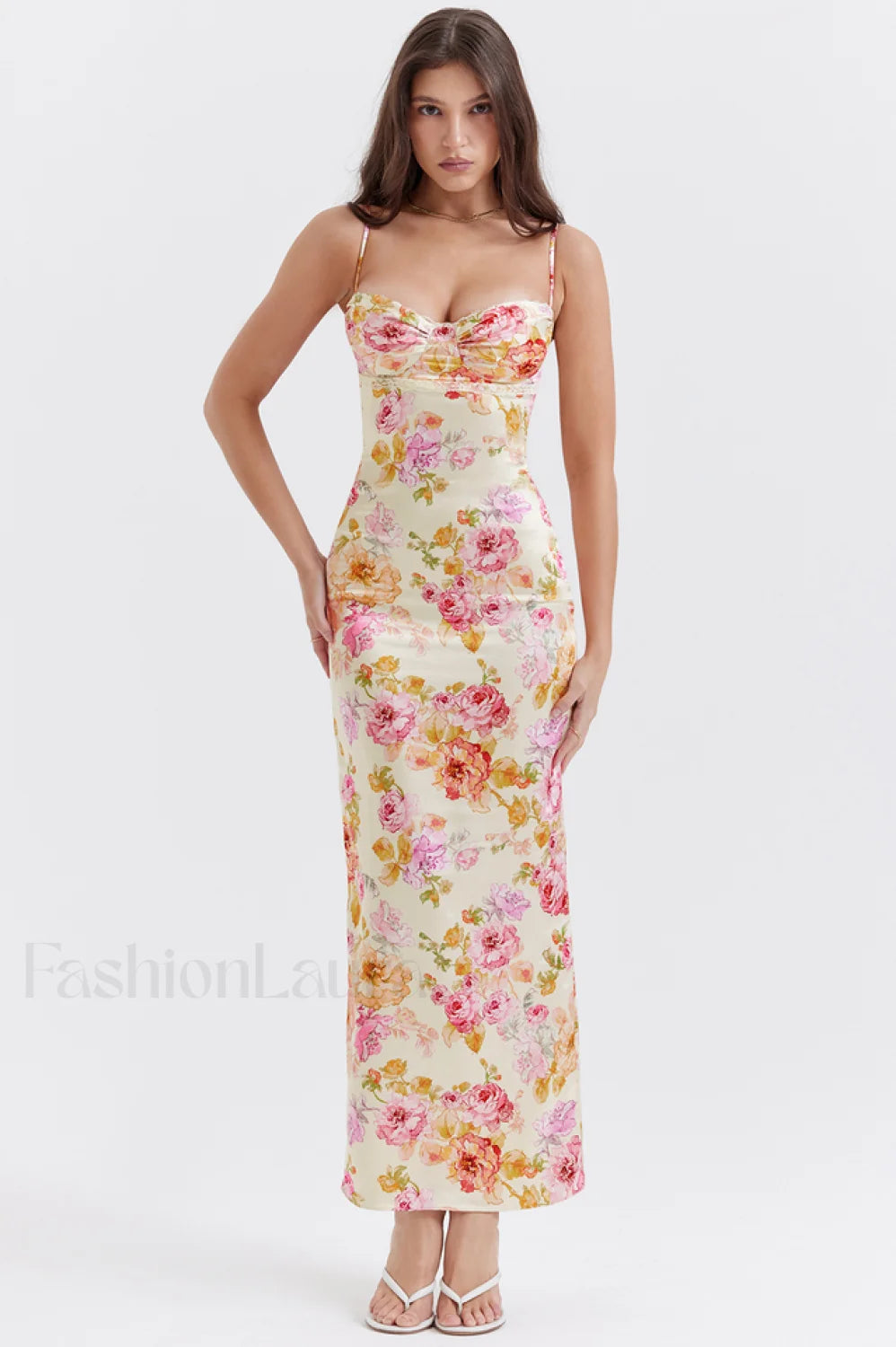 Josefina Ivory Stylish Floral Maxi Dress