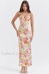 Josefina Ivory Stylish Floral Maxi Dress