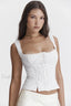 Juana White Stylish Broderie Anglaise Top S / White