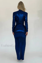 Juliette Metallic Stylish Tie Front Dress