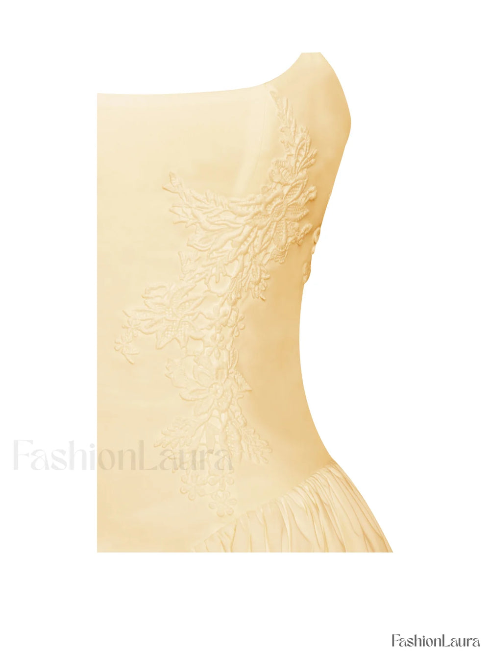 Kadi Yellow Cotton Drop Graceful Waist Corset Mini Dress Dresses