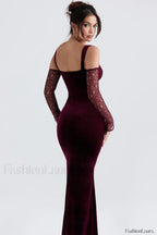Kaia Evening Stylish Velvet Maxi Dress