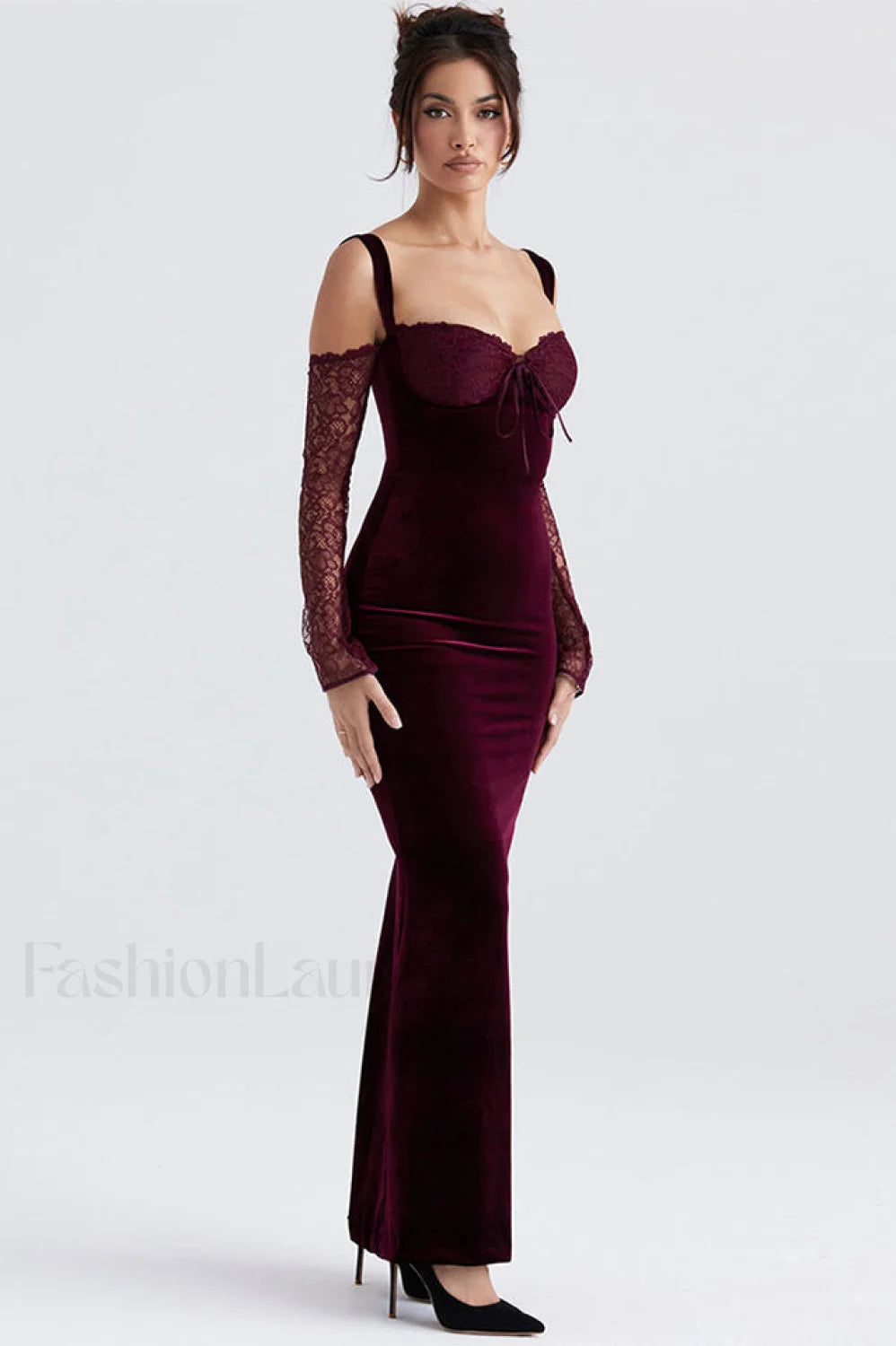 Kaia Evening Stylish Velvet Maxi Dress