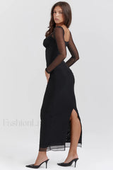 Katarina Black Stylish Maxi Dress
