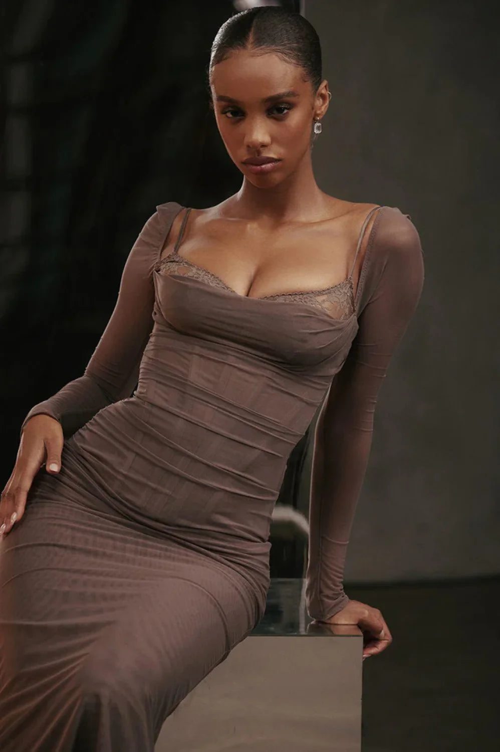 Katarina Black Stylish Maxi Dress
