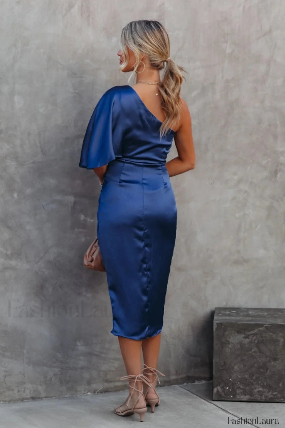 Kelly Satin Stylish Irregular Evening Dress