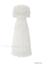 Kinley Ruched Ruffle Charming Hem Maxi Dress