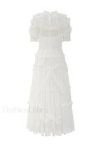 Kinley Ruched Ruffle Charming Hem Maxi Dress