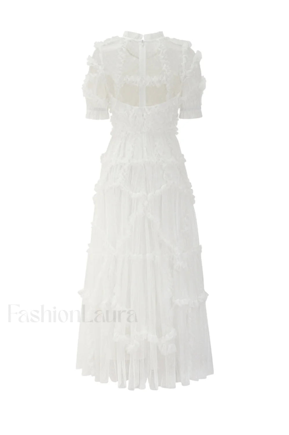 Kinley Ruched Ruffle Charming Hem Maxi Dress