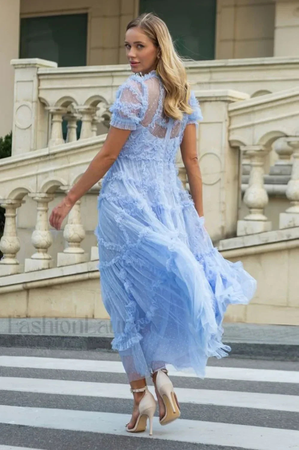 Kinley Ruched Ruffle Charming Hem Maxi Dress Secondary image
